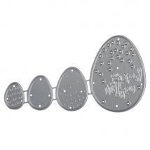 Pochoirs À Découper Kit: Oeufs De Pâques, 1,5 - 4,5cm X 1,1 - 3,2cm, 4 Pièces - Rayher