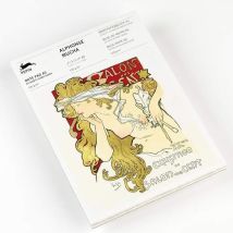 Bloc-notes - A5 - 64 Feuilles Papier Ivoire - 120g - Avec Illustrations D'Alphonse Mucha - Hot off the press