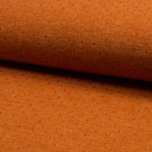 Tissu Maille Lurex Ajouré Orange - Au Mètre - Craftine