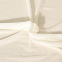 Tissu Tulle Extensible D'Habillement Maëlyne Uni Ecru - Craftine