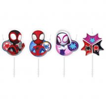 4 Bougies 2d Anniversaire Spidey - Dekora