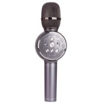 Microphone Bluetooth 5.0 Sans Fil Avec Lumières Colorées Et Basses Puissantes Gris Yonis - Yonis