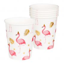 10 Gobelets Flamant Rose - Boland