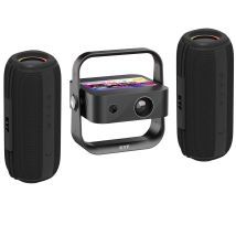 Vidéoprojecteur Tablette Tactile 7 Pouces Android + 2 Enceintes Bluetooth 60w Étanches
