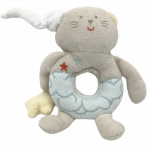 Doudou Hochet Chat Blanc