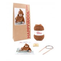 Kit Tricot Poncho Layette Benjamin Cappuccino 12m - Phildar