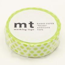 Masking Tape - Pois Vert Citron - 7 M X 15mm - MT Masking Tape