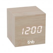 Réveil Numérique T'Nb - Cube - Bois