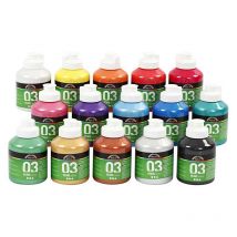 Set 15 Peintures Acryliques Métallisées A-color - Couleurs Assorties 500 Ml - Créativ Company