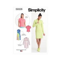 Patron Simplicity 9328 - Robe Et Top En Maille Du 34 Au 50 (fr) Taille N°fr 42-50
