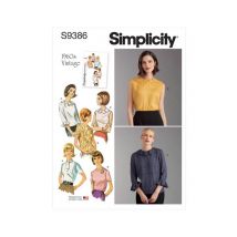 Patron Simplicity 9386 - Lot De Chemisiers Pour Femme Du 34 Au 52 Fr Taille N°fr 34-42