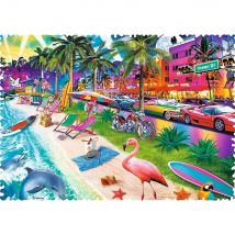 Puzzle 600 Pièces - Crazy Shapes - Plage De Miami - Trefl