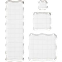 Assortiment De Blocs Acryliques Pour Tampons - De 2,5 À 16,5 Cm - 4 Pcs - Viva Decor
