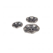 Lot De 3 Boutons Métal Martelé Argent Vieilli - My mercerie
