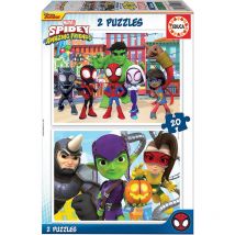 Puzzle - Spiderman - Spidey Et Ses Ais - 2 Modèles De 20 Pièces - Enfant Dès 4 Ans - Educa Borras