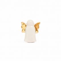 Fève Ange Blanche Et Dorée - En Porcelaine - Annikids