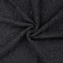 Tissu Dentelle Gaufrée Uni Noir - Au Mètre - Craftine