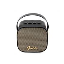 Guess Enceinte Bluetooth 5.3 Compacte 5w Avec Sangle De Transport En Cuir Motif 4g Noir
