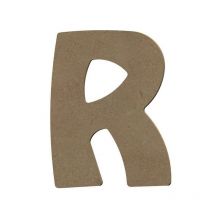 Lettre Majuscule R En Bois Mdf À Décorer - 15 Cm - Gomille
