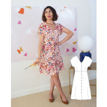 Patron Robe Boutonnee - Serena- Taille 34 À 48 - Majam