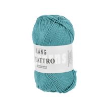 Fil À Tricoter 100% Coton Quattro - Lang Yarns 74 Bleu - LangYarns