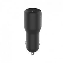 Belkin Chargeur Voiture Double Usb 42w Usb-c 30w Usb-a 12w Ultra Rapide Noir / Argent