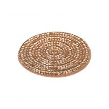 Motif Cercles Perles Thermocollant 60mm Or - MyMercerie