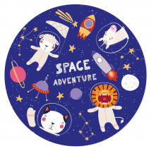 Disque Gâteau Astronimaux (19 Cm) - Annikids