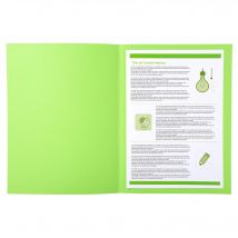 Paquet 50 Chemises Forever 220 100% Recyclé Avec Impression - 24x32cm - Vert Vif - X 5 - Exacompta