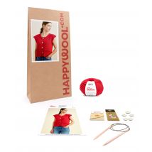 Kit Tricot Gilet Huberte Cherry 38/40 - Phildar