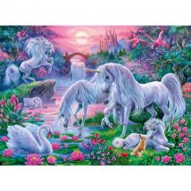 Puzzle Xxl Les Licornes Blanches Et Le Coucher De Soleil - 150 Pieces - Ravensburger - 10021 - Ravensburger
