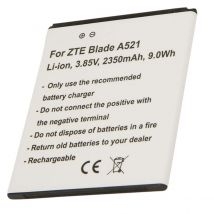 Avizar Batterie Pour Smartphone Zte Blade A521 / A520 / A520c Li-ion 3.85v 2350mah 9wh Blanc