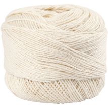 Fil De Coton Mercerisé - 20 G - 125 M - Blanc Cassé - CC Hobby