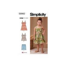 Patron Simplicity 9962 - Robe, Haut Et Short Taille N°fr 3-8