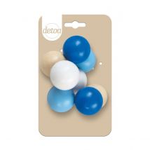 Detoa 8 Boules En Bois Éveil Bleu