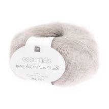 Fil À Tricoter Essentials Super Kid Mohair Loves Silk: Luxe, Douceur Et Créativité - 25gr - Rico Design 08 Gris Argenté