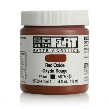 Peinture Acrylic Soflat Golden 118 Ml Oxyde Rouge S1