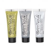 Maquillage Gel Pailletés Or Argent Cristal 25ml - Grim'tout