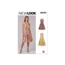 Patron New Look 6797 - Robe Femme En Deux Longueurs Taille N°fr 36-46 - NewLook