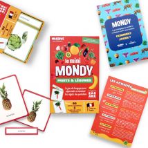 Mini-mondy - 90 Cartes - Fruits & Légumes - Langage - ObserveMontessori