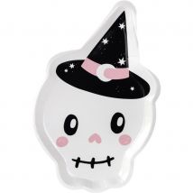 6 Assiettes Tête De Mort Kawai - PartyDeco