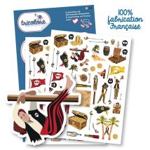 Gommettes - Pirates - Coffre Aux Trésors - 96 Pièces - Tricotez-moi