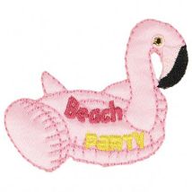 Lot De 3 Écussons Thermocollants Bouées Fun Flamant Rose 4,5x6cm - MyMercerie