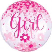 Ballon Géant Confetti Oh Baby Girl ! - Amscan