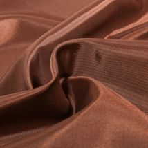 Tissu Doublure Pongé Uni Marron Chocolat - Craftine