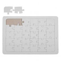 2 Puzzles À Décorer Blancs 30 Pièces 15 X 21 Cm - Creotime
