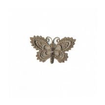 Ecussons Thermocollant Papillon Crochet 3 X 5 Cm - Mediac Marron