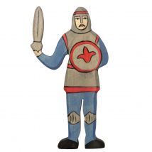 Figurine Chevalier Combattant, Bleu - Holztiger