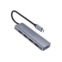 Hub Usb C 5-en-1 Ugreen Gris Avec 4 Ports Usb 3.0 - Ugreen