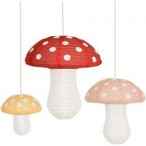 3 Lanternes En Papier Champignons - Meri Meri